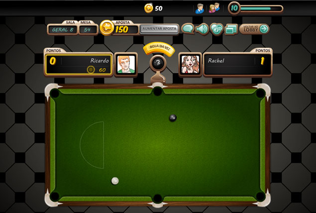 Jogo de Sinuca Online é no Jogatina