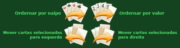 Maneira de ordenar as cartas na Tranca